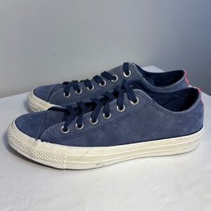 Converse All Star Low Top Sneakers Blue Suede Sneakers‎ SZ 8.5 Women Unisex
